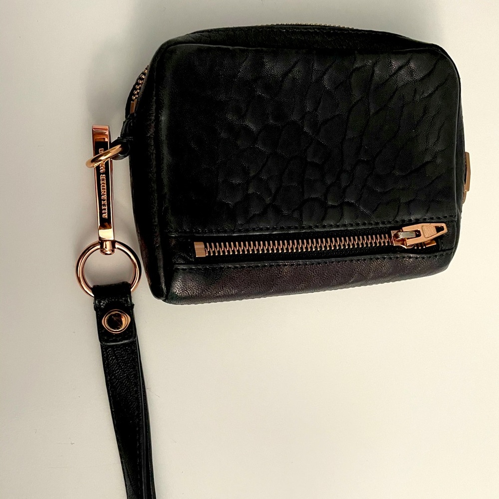 Alexander Wang leather fumo wristlet wallet clutch